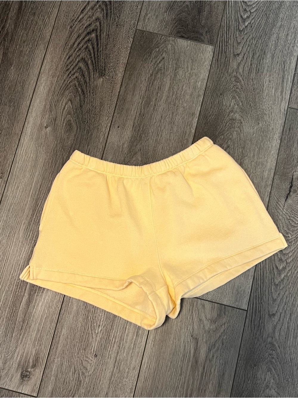 NWOT-wild fable Pale Yellow knit Elastic Waist Athletic Shorts